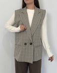 Haveone - Gilet doppiopetto fantasia check