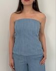 Tensione In - Top a fascia in denim