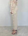 SusyMix - Pantalone con risvolta beige