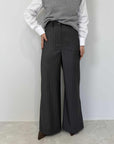 Haveone - Pantalone palazzo gessato