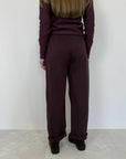 SusyMix - Pantalone ovetto punto milano vino