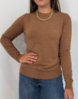 Haveone - Maglioncino basic girocollo cammello