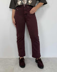 Please - Jeans sigaretta stonewash bordeaux
