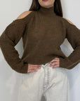 Tensione In - Maglioncino cutout mohair moro