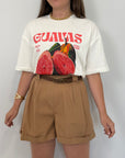 Haveone - Short in cotone con pence sabbia