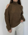 Tensione In - Maglioncino cutout mohair moro