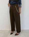 SusyMix - Pantalone con catena moro