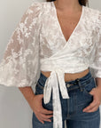 Haveone - Incrociatino ricami bianco