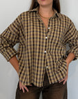 Haveone - Camicia goffrata check moro