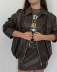 Haveone - Giubbino effetto vintage moro