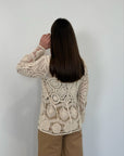 SusyMix - Cardigan in crochet con fiocchetto