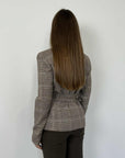 SusyMix - Giacca check slim con cintura