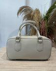 CIvico23 - Borsa baguette vera pelle panna