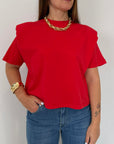 Dixie - Maglia con spalline rossa