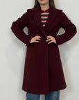 SusyMix - Cappotto doppiopetto bordeaux