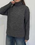 Tensione In - Maglione con coste grigio