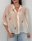 Haveone - Camicia con pappagalli