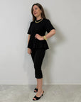 Tensione In - Pantalone Capri nero