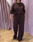 SusyMix - Pantalone palazzo cioccolato