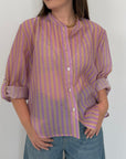 Haveone - Camicia righe fini lilla
