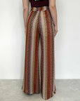 Tensione In - Pantalone zigzag mattone
