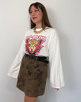 SusyMix - Maglia manica calla con tigre bianca