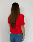 Dixie - Maglia con spalline rossa
