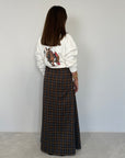 Haveone - Gonna lunga con maniche camicia moro