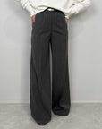 Two Way - Pantalone gessato grigio