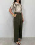 Tensione In - Pantalone tasca bassa verde