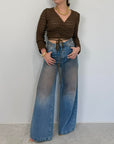 SusyMix - Jeans palazzo invecchiato