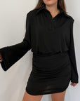 Tensione In - Abito stile camicia con manica svasata