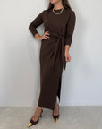 Haveone - Abito in cotone con fiocco moro