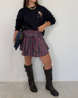 Haveone - Gonna con maniche camicia bordeaux