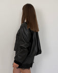 Haveone - Bomber in ecopelle nero