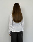 Please - Camicia peplum bianca