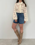 SusyMix - Short in denim con pence
