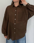 Haveone - Camicia in mussola moro