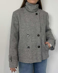 Tensione In - Cappotto spigato grigio