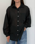 Haveone - Camicia in mussola nera