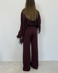 Civico23 - Pantalone comfy bordeaux