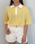 Two Way - Polo rigata panna/giallo