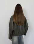 Haveone - Giacca ecopelle militare oversize