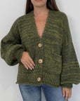 Haveone - Cardigan tre bottoni militare