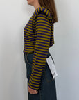 Haveone - Maglia spalline righe verde