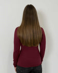 SusyMix - Maglioncino a barchetta in viscosa bordeaux