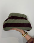 Civico23 - Borsa pouf pois verde/vino