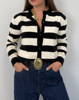 SusyMix - Cardigan rigato nero