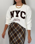 Civico23 - Felpa bianca New York moro