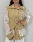 Haveone - Sahariana con manica pizzo